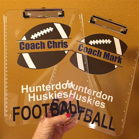 Maybe you would like to learn more about one of these? Football Coach gift personalized football Clipboard with ...