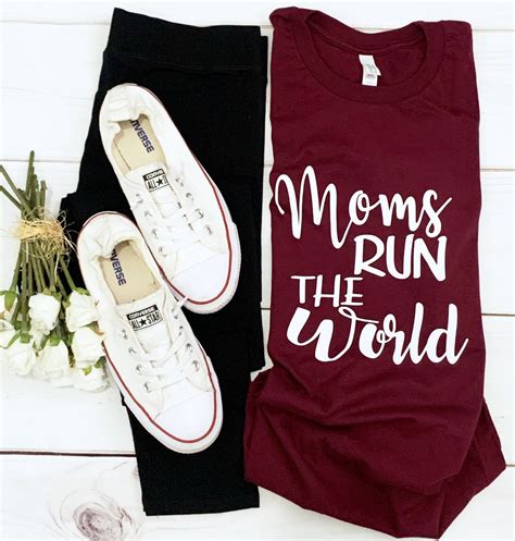 Moms Run The Worldmom Shirt Etsy
