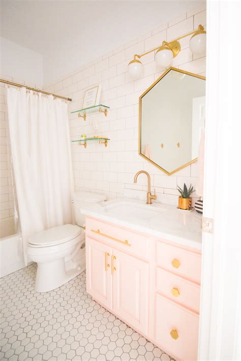 Have you ever ever thought to trasform your loft in an abysmal bathroom space? Modern Glam Blush Girls Bathroom Design | CC and MIke ...