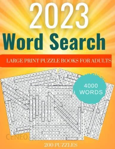 2023 Word Search Large Print Puzzle Books For Adults 200 Themes