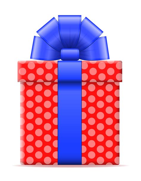 Gift box vector free download. gift box with a bow vector illustration 516387 - Download ...