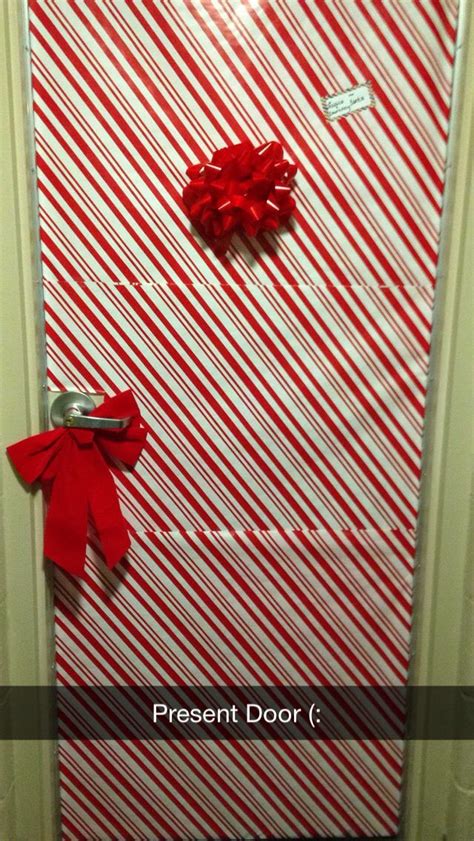 Door Wrapped Like A Present Christmas Decorations Door Wraps Presents