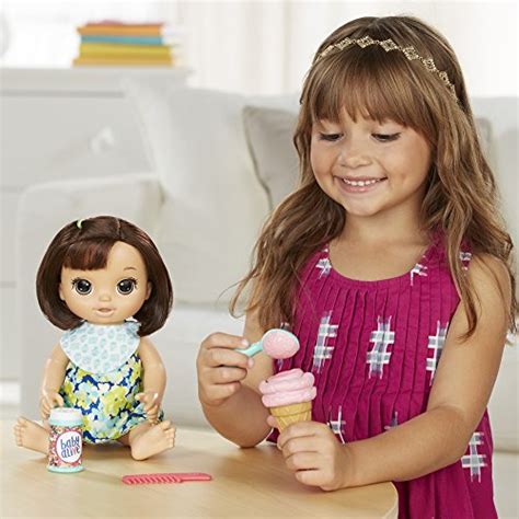 Baby Alive C1089 Magical Scoops Baby Brunette Baby Doll With Dress And