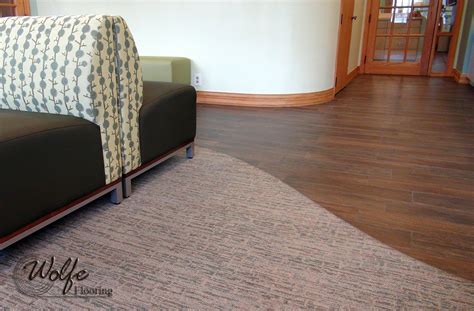 The most common transition is from hardwood or vinyl to carpet, generally found in transition strips come in many different materials, such as aluminum, pvc, laminate, and steel. Laminate Flooring to Carpet Transition Luxury Portfolio # ...