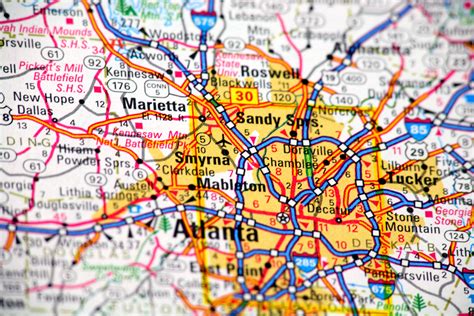 Cities In Atlanta Georgia Map Map