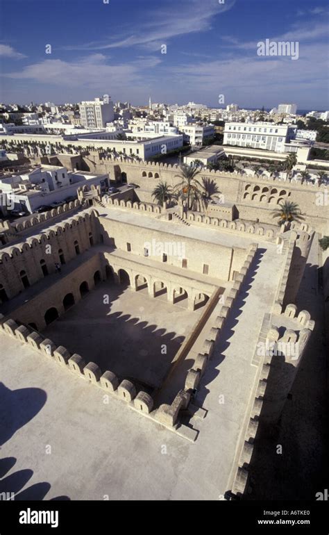 Africa Tunisia Sousse Fort In The Medina Old City Seen From Top