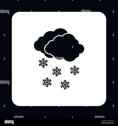 Cloud And Snowflakes Icon Simple Style Stock Vector Image And Art Alamy