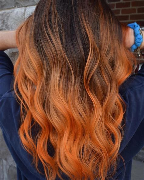 Orange Ombré Hair Idea Inspiration How To Bright Fun Hair Color Guy Tang Mydentity Olaplex
