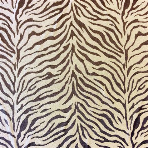 Hd39 Brown Zebra Silky Drapery Animal Print Africa Upholstery Home