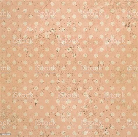 Vintage Polka Dots Pastel Pink Background Grunge Scratched Metal