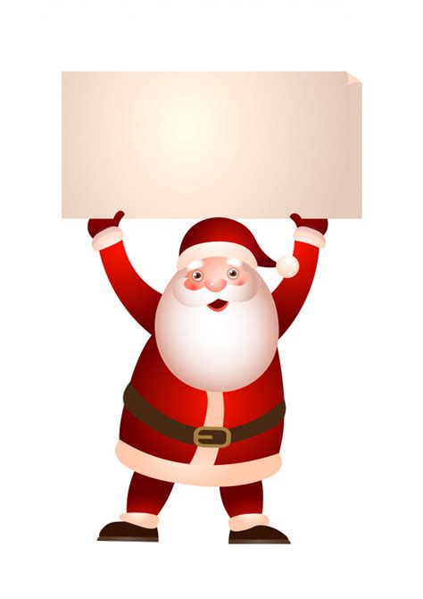 Vídeos, traduções e muito mais. Santa claus holding banner illustration Vector | Free Download
