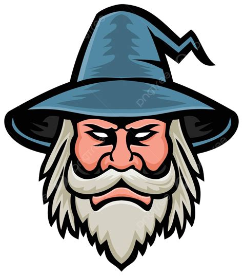 Wizard Head Mascot Artwork Logo Magic Vector Artwork Logo Magic Png