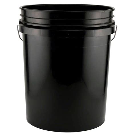 Private Brand Unbranded 5 Gal Black Bucket 05glblk The Home Depot