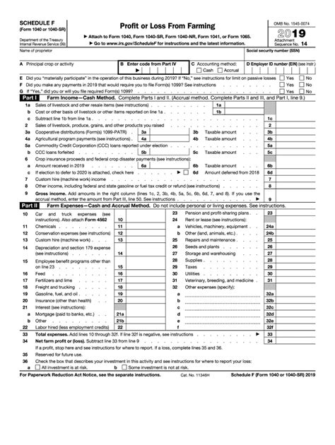 2019 Irs Schedule Fill Out And Sign Online Dochub