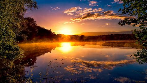 Sunrise Sunset Lake Reflection