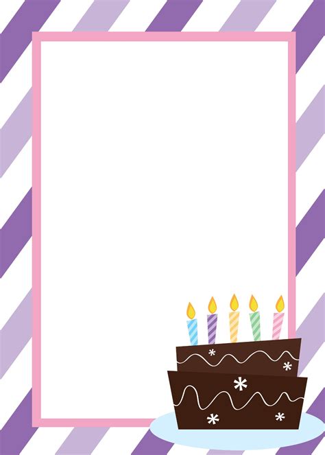 40 Free Birthday Card Templates Templatelab 40 Free Birthday Card