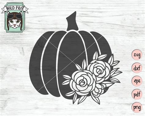 Download Floral Pumpkin SVG file Pumpkin Silhouette Pumpkin cut file | Etsy