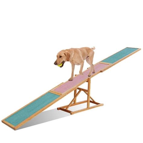 Dog Agility Seesaw 3m Wood Pinkgreen