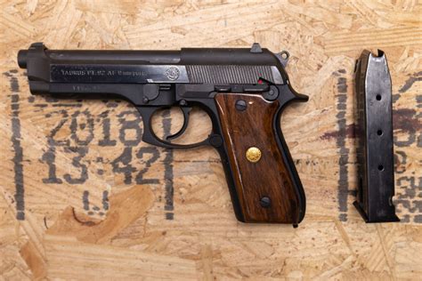 Taurus Pt92 Af 9mm Police Trade In Pistol With Wood Grips Sportsmans