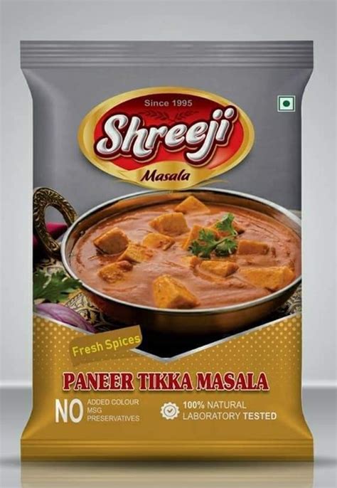 Shreeji Paneer Tikka Masala Packaging Size 100 G Packaging Type
