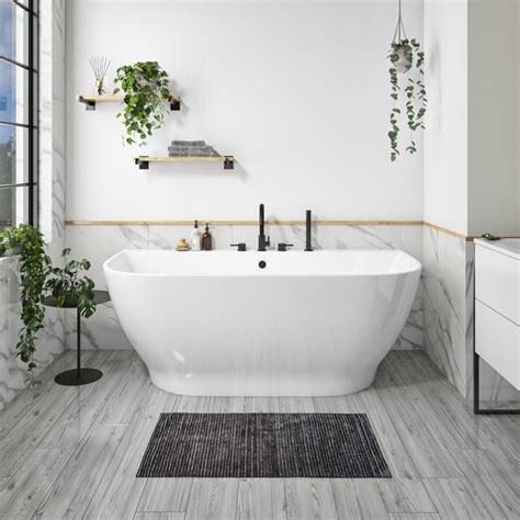 Freestanding Double Ended Back To Wall Bath 1650 X 780mm Manilla