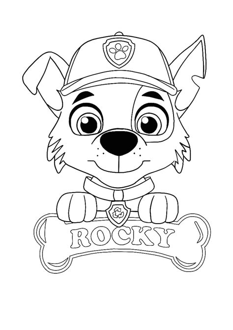 Paw Patrol Rocky Coloring Pages 4 Free Printable Coloring Sheets 2021