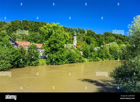 Wolfratshausen River Loisach Germany High Resolution Stock Photography