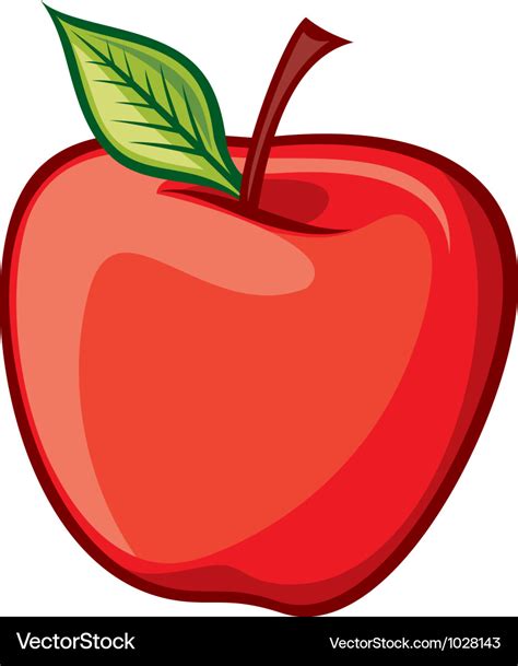 Red Apple Royalty Free Vector Image Vectorstock