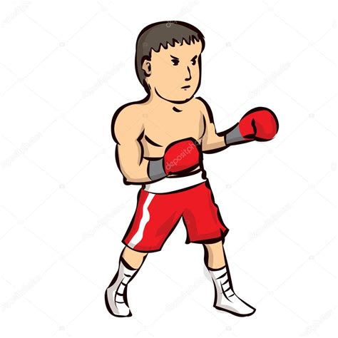 Boxer Ilustración De Dibujos Animados Boxeo Profesional Luchador