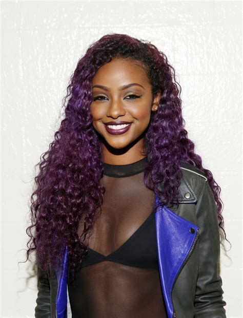 Justine Skyes Purple Braids Are Getting Us Excited For Festival Season Purple Hair Curly