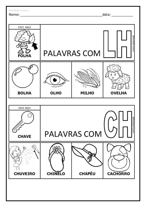 Atividades Com Lh Ch E Nh Para Alfabetização Atividades Pedagógicas