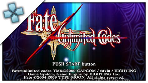 Fateunlimited Codes Psp Gameplay Ppsspp 1080p Youtube
