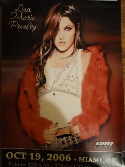 Lisa Marie Presley Original Tour Poster Got From Her Promoter Rare 7999 Picclick
