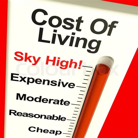 Cost Of Living Expenses Sky High Stock Image Colourbox