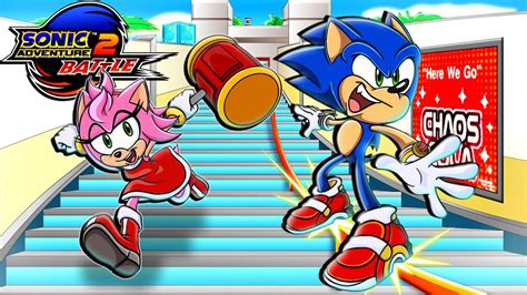 Sonic Vs Amy Sonic And Amy Play Sonic Adventure 2 Battle Youtube