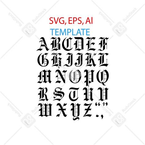 Old English Fonts Svg Stencils Gangster Font Abc Letters Etsy Abc