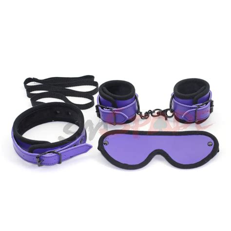 3 In 1 Kit Fantastic Pu And Velvet Restraint Kit Handcuffs Blindfold