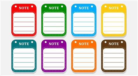 Notebook Labels And Notepad Template Vector Design 25796473 Vector
