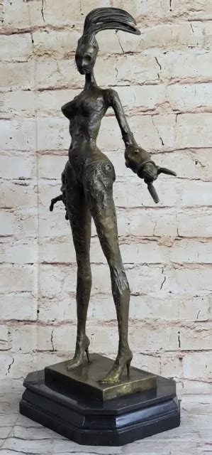 VINTAGE DALI MODERN Brutalist Bronze Sculpture Nude Male Female