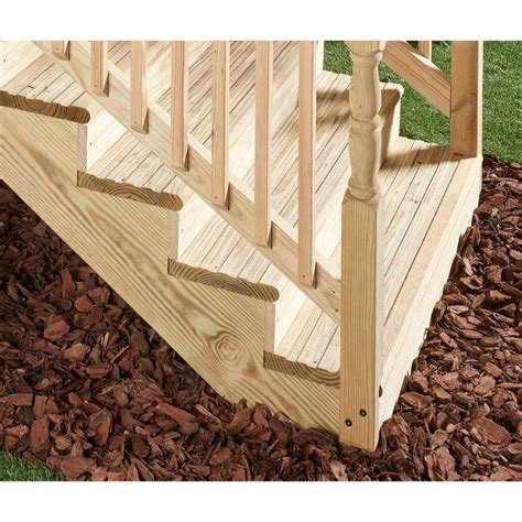 Shop Severe Weather 4 Step Pressure Treated Pine Deck Stair Stringer At
