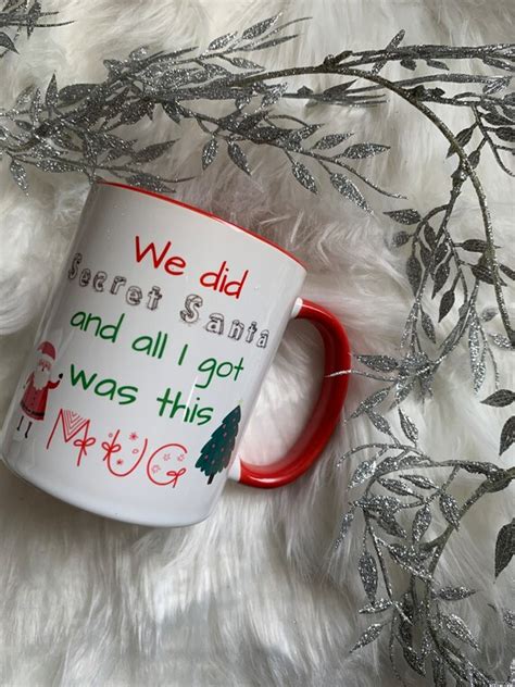 Personalised Christmas Mugs Secret Santa Mug Etsy