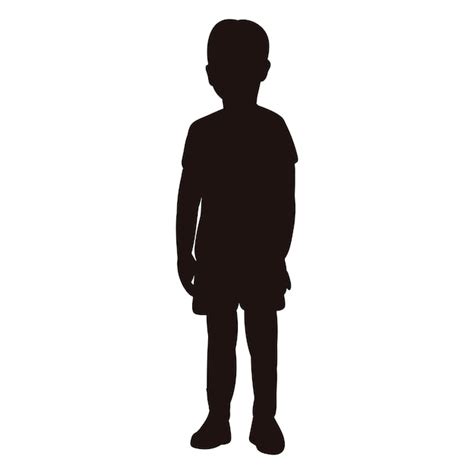 Premium Vector Silhouette Black Boy Child Vector