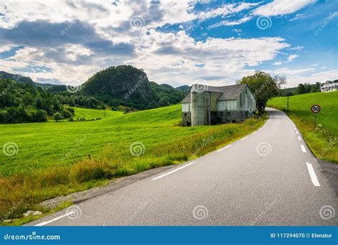 Typical Countryside Norwegian Landscape Norway Europe Artistic