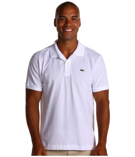 Lacoste L Classic Pique Polo Shirt In White For Men Lyst