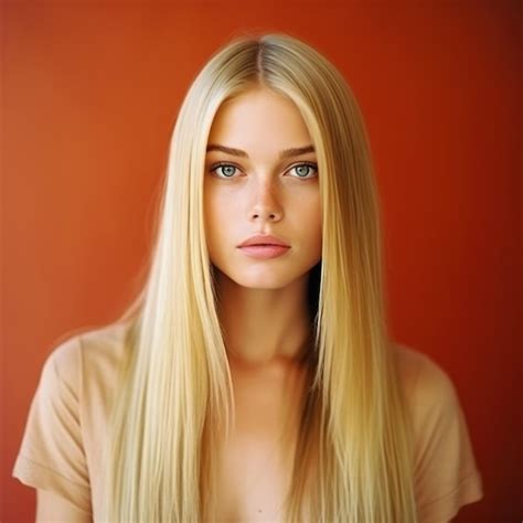 premium ai image blond hair beautiful model illustration ai generativexa