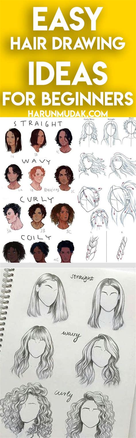 How To Draw A Hair Step By Step For Beginners Hm Art