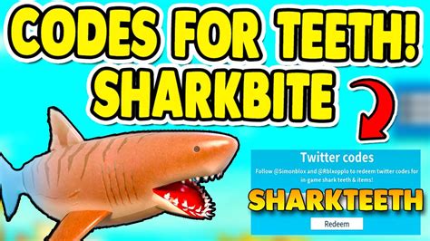 All Working Roblox Sharkbite Codes For Shark Teeth 2020 July 🦈 Youtube