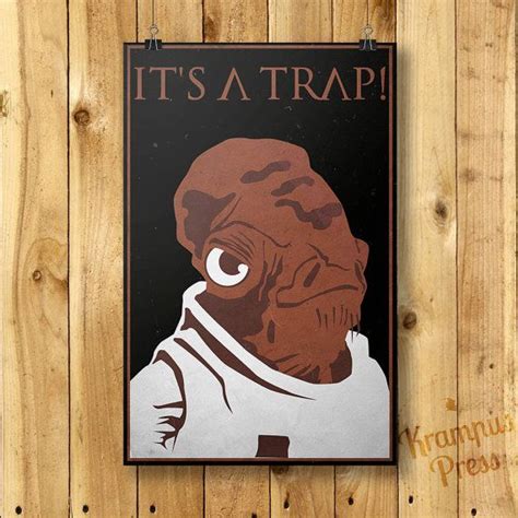 Star Wars Admiral Ackbar Poster It S A Trap 11x17 Admiral Ackbar Star Wars Poster