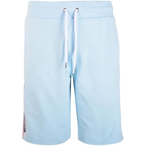 Moschino Blue Logo Tape Cotton Shorts Men From Brother2brother Uk