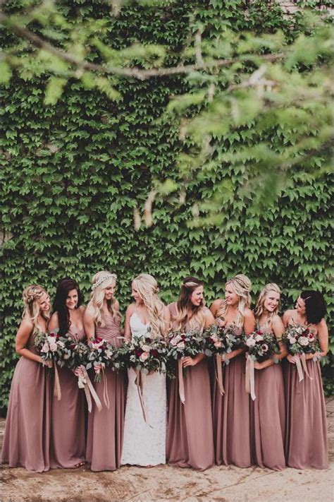 Dusty Rose Bridesmaid Dresses